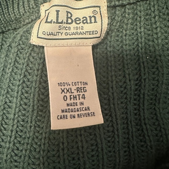 LLBean Driver's Knit Sweater, Men's XXL Green Vintage /eaa472123 90's - Picture 6 of 6